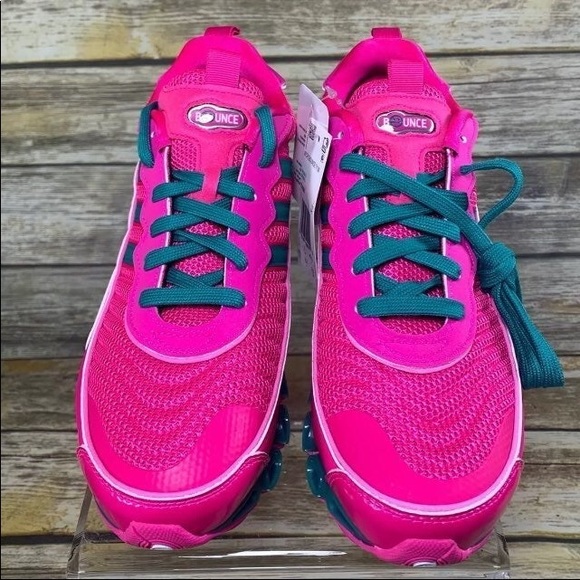 Adidas Originals Microbounce T1 Boost Shock Pink/Green - Picture 4 of 9